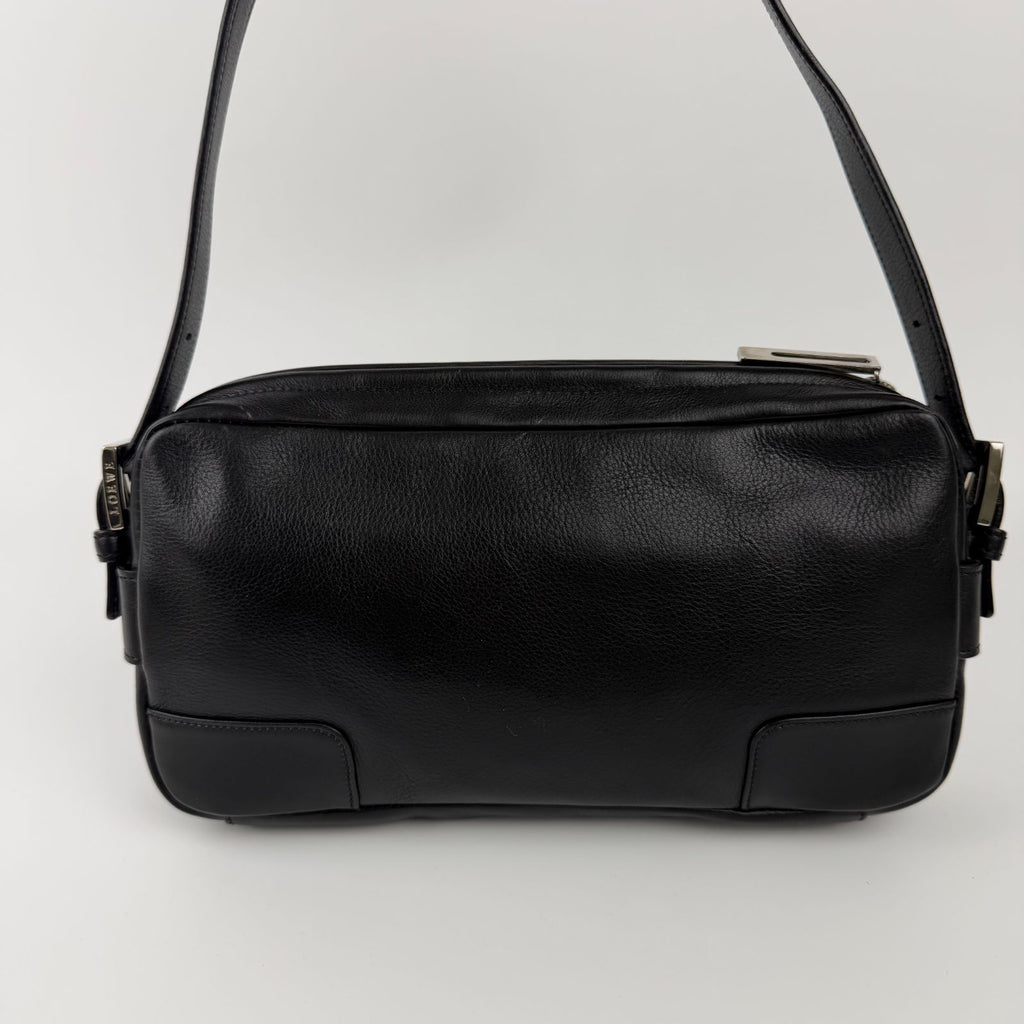 Loewe Anagram Shoulder Bag Black Leather Vintage — view 3