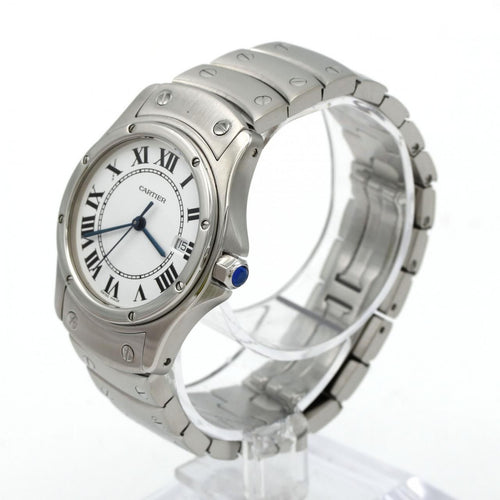 Cartier Santos Round SS Quartz Watch — view 2