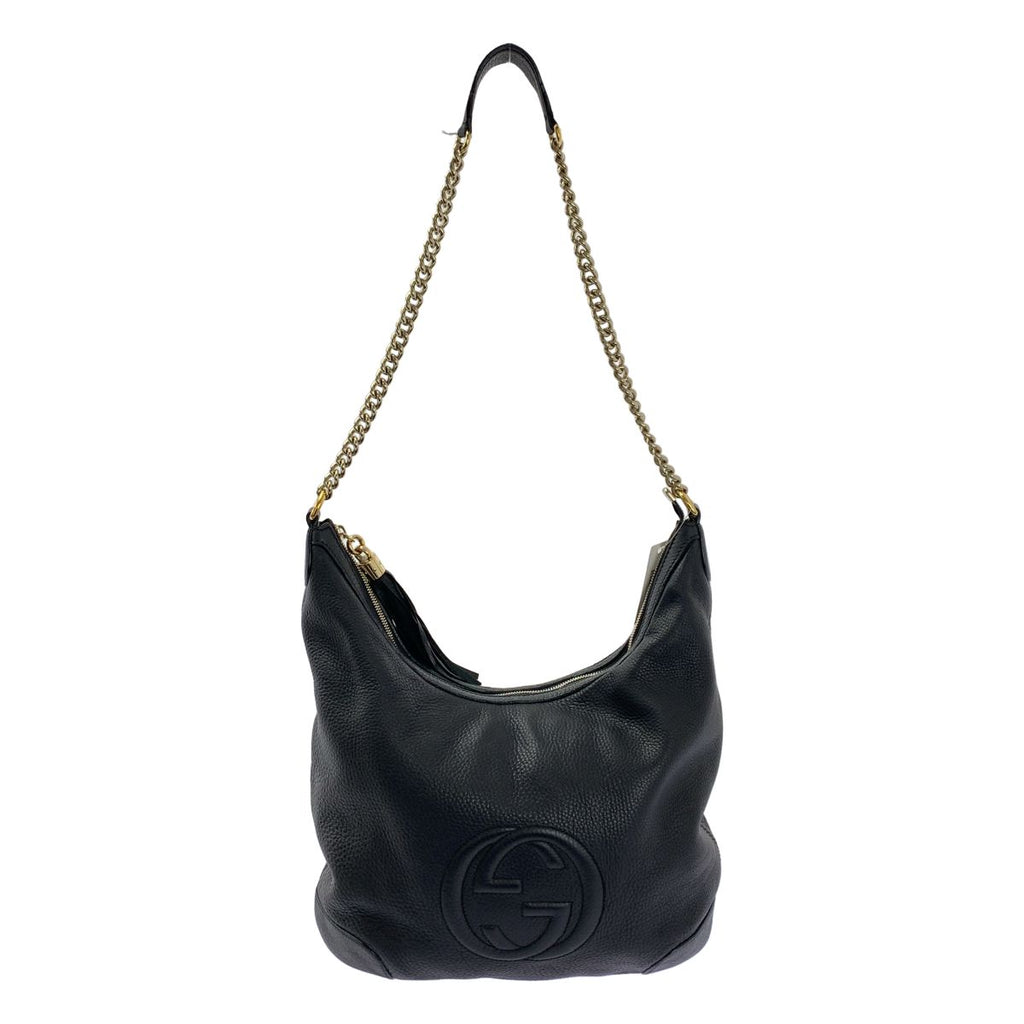 Gucci Soho Interlocking Chain Shoulder Bag Black