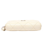 Chanel Coin Case Gold Caviar Leather Quilted CC Logo — view 4