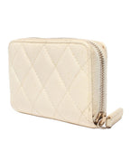 Chanel Coin Case Gold Caviar Leather Quilted CC Logo — view 3