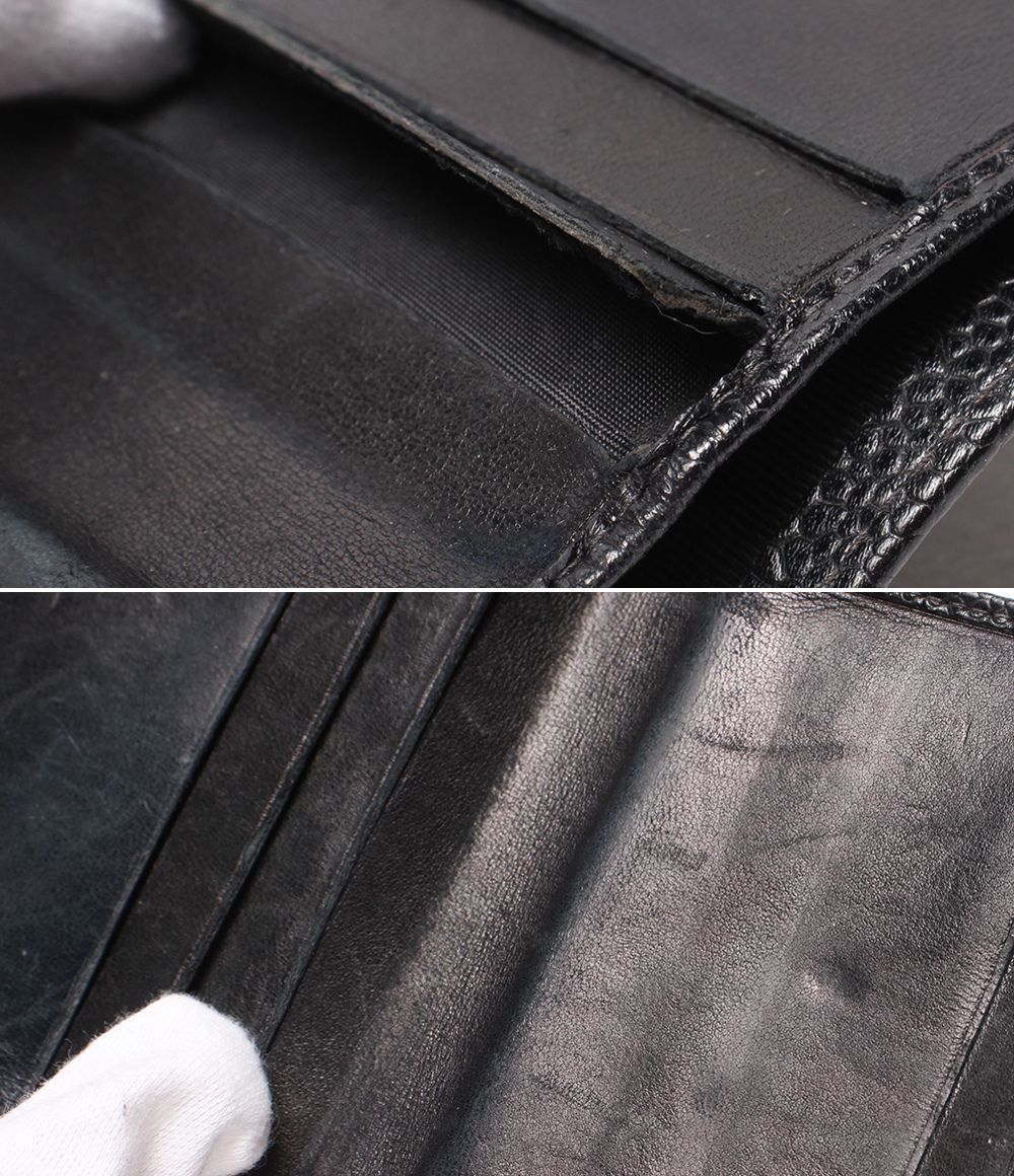 Chanel Hook Trifold Wallet Caviar Leather CC Logo — view 7
