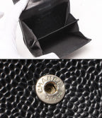 Chanel Hook Trifold Wallet Caviar Leather CC Logo — view 8