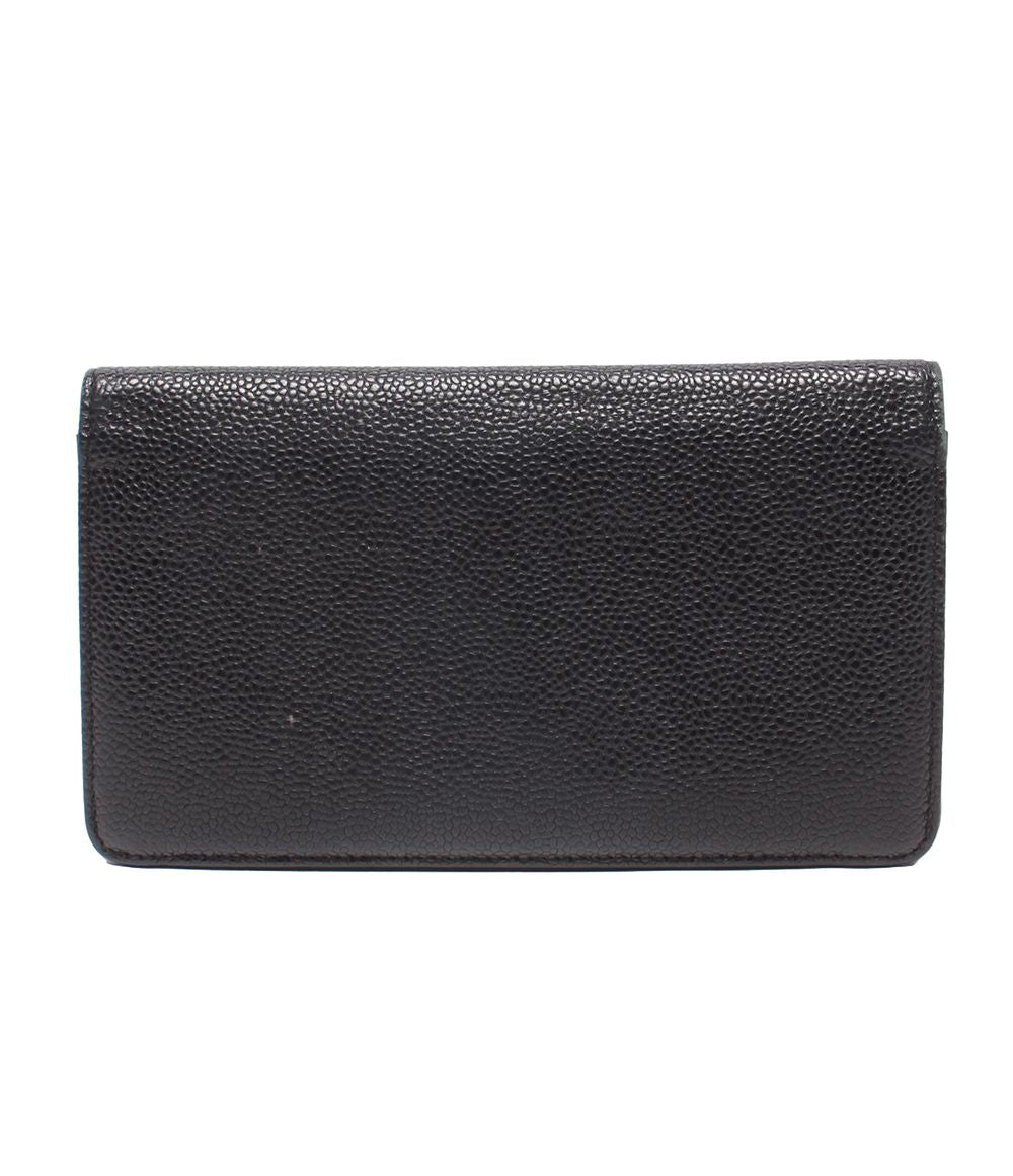 Chanel Wallet Caviar Leather CC Logo — view 2