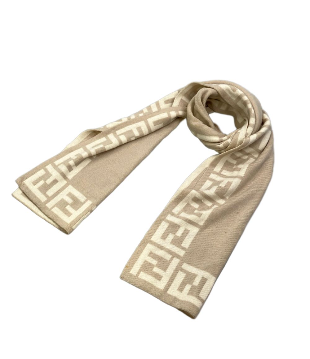Fendi Scarf Zucca Scarves Beige