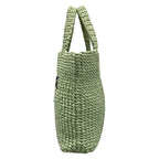 Prada Tote Small Crochet Light Green Black — view 4
