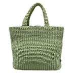 Prada Tote Small Crochet Light Green Black — view 3