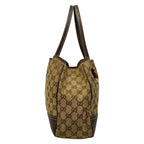 Gucci Tote Beige Dark Brown Leather — view 2