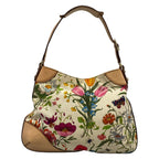 Gucci Shoulder Bag Flora Hasla Bit Ivory Beige Multi Leather — view 3