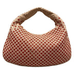 Bottega Veneta Shoulder Bag Large Pink Red Leather