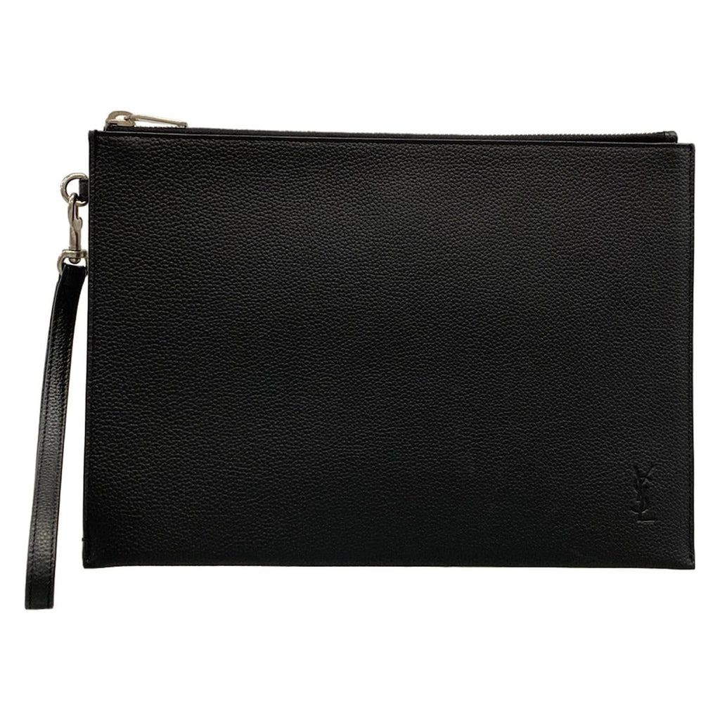 Saint Laurent Paris Clutch Black Leather