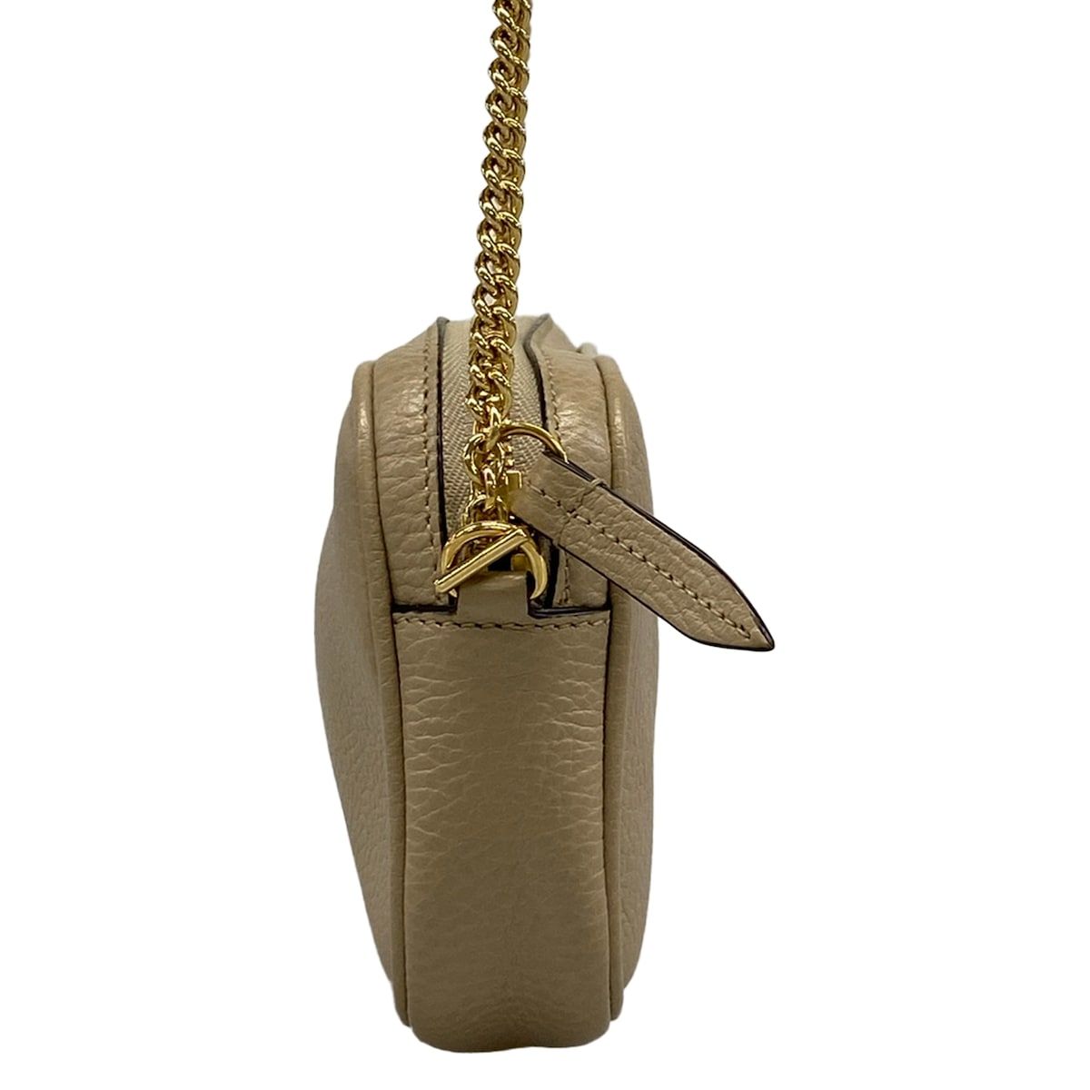 Gucci Shoulder Bag GG Marmont Mini Beige Chain Detachable Strap Leather — view 2