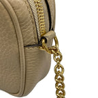 Gucci Shoulder Bag GG Marmont Mini Beige Chain Detachable Strap Leather — view 9