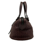 Bottega Veneta Handbag Tambura Bag Intrecciato Dark Brown Leather — view 4