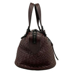 Bottega Veneta Handbag Tambura Bag Intrecciato Dark Brown Leather — view 2
