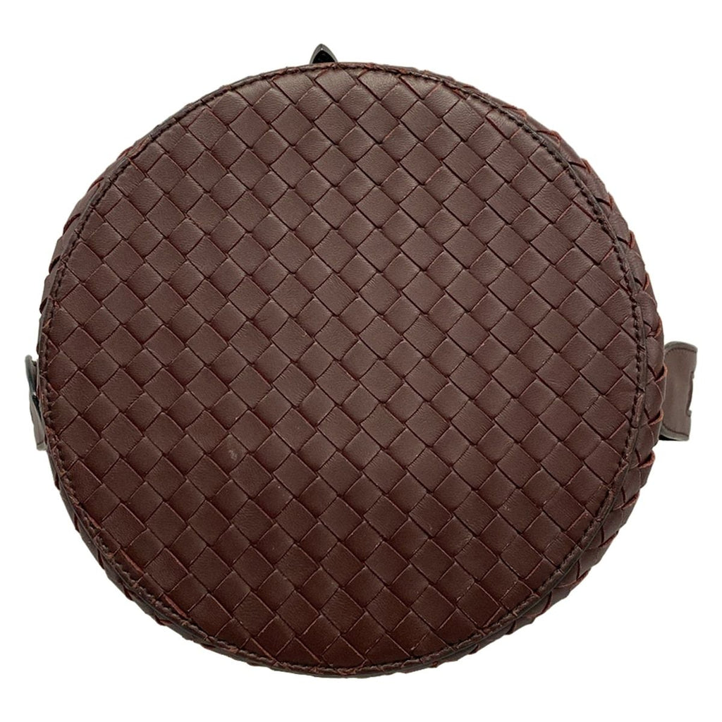 Bottega Veneta Handbag Tambura Bag Intrecciato Dark Brown Leather — view 5