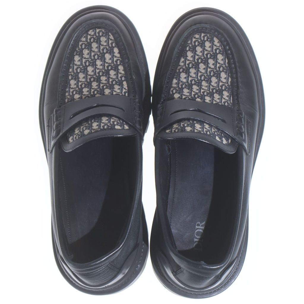 Dior Explorer Loafer Calf Jacquard Loafers Black — view 4