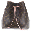 Louis Vuitton Monogram Neo Noe Shoulder Bag Rose Poudre Brown Leather