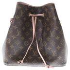 Louis Vuitton Monogram Neo Noe Shoulder Bag Rose Poudre Brown Leather