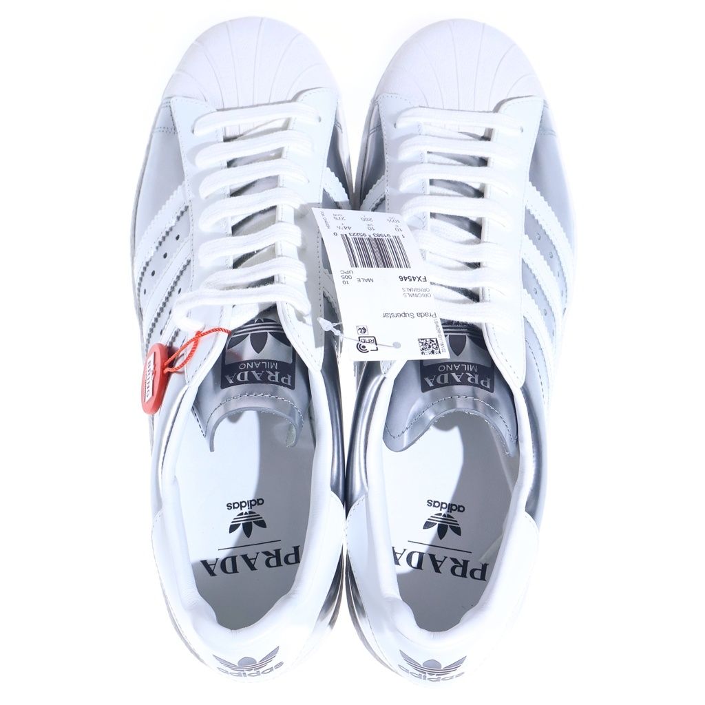 Prada Adidas Superstar Super Star Low Cut Sneakers White Silver — view 4