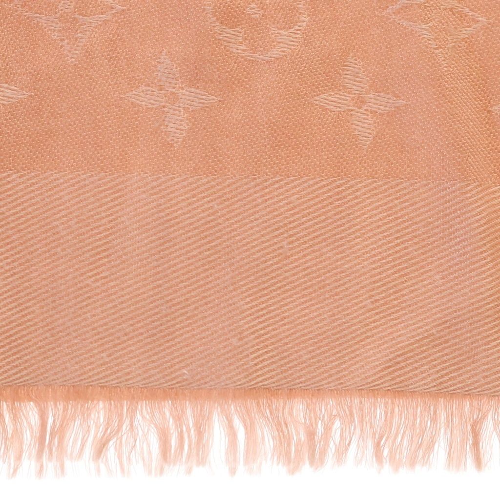 Louis Vuitton Monogram Naturel Scarf Shawl Pink — view 5