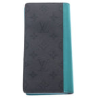 Louis Vuitton Portefeuille Brazza NM Monogram Eclipse Wallet Turquoise Gray — view 2