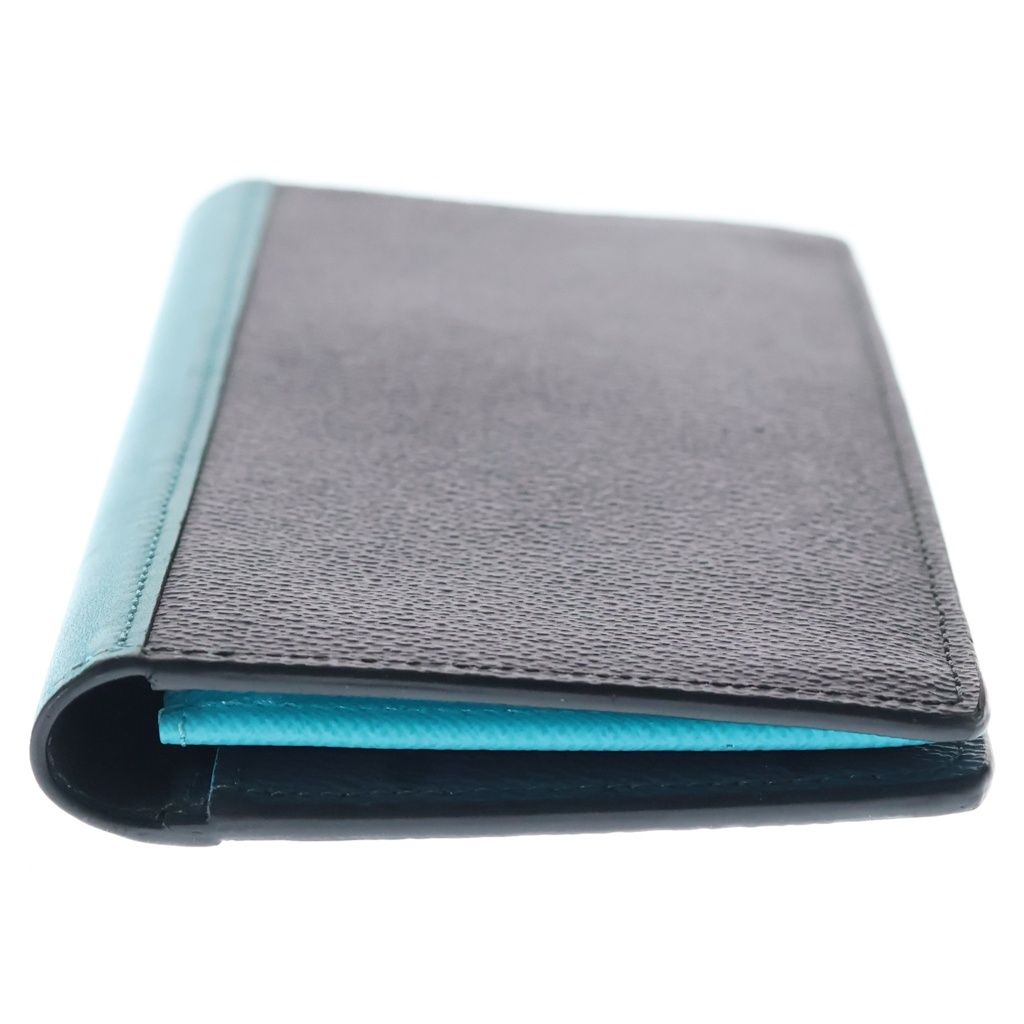 Louis Vuitton Portefeuille Brazza NM Monogram Eclipse Wallet Turquoise Gray — view 3