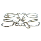 Loewe Anagram Brooch Pin Badge Silver — view 4