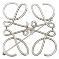 Loewe Anagram Brooch Pin Badge Silver