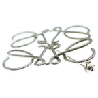 Loewe Anagram Brooch Pin Badge Silver — view 3