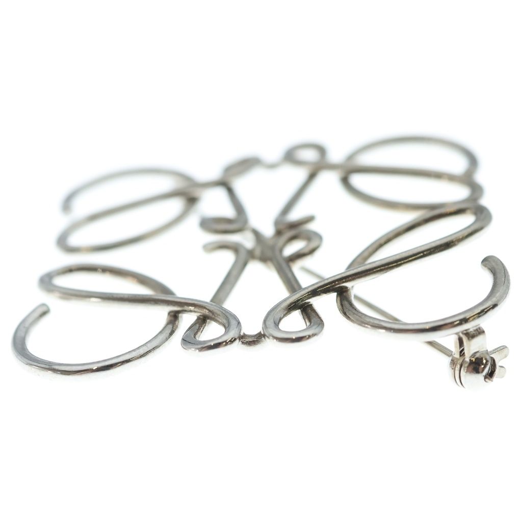 Loewe Anagram Brooch Pin Badge Silver — view 3
