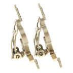Chanel CC Logo Arrow Earrings Gold White 10c — view 4