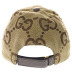 Gucci Jumbo GG Pattern Canvas Baseball Cap Hat Beige — view 2