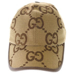 Gucci Jumbo GG Pattern Canvas Baseball Cap Hat Beige — view 4