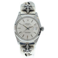 Rolex Oy Star Perpetual Date Pave Diamond Motif Watch Band Wristwatch