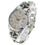 Rolex Oy Star Perpetual Date Pave Diamond Motif Watch Band Wristwatch — view 4