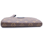 Louis Vuitton Monogram Macassar Zippy Dragonne Leather Wallet Silver Brown Black — view 5