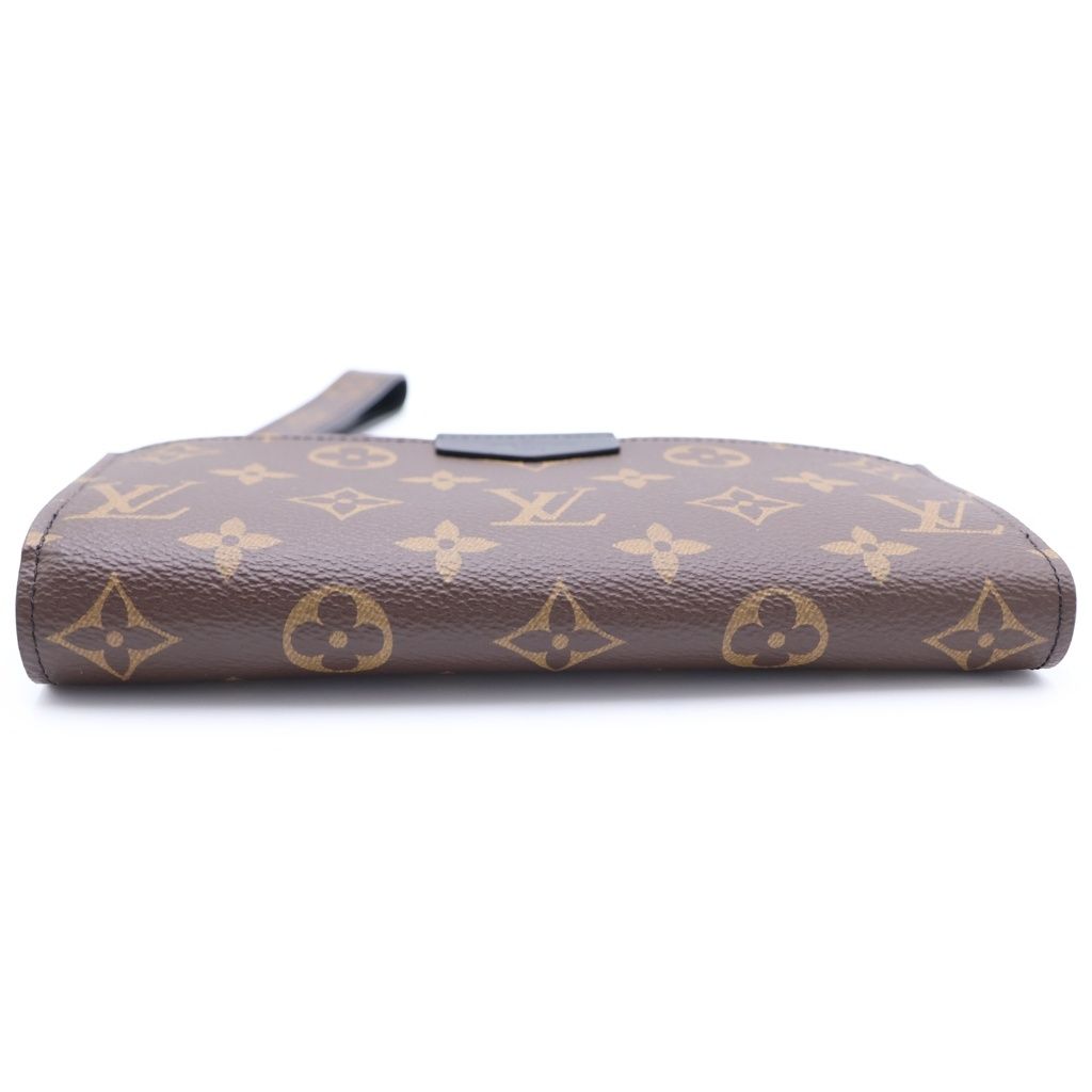 Louis Vuitton Monogram Macassar Zippy Dragonne Leather Wallet Silver Brown Black — view 5