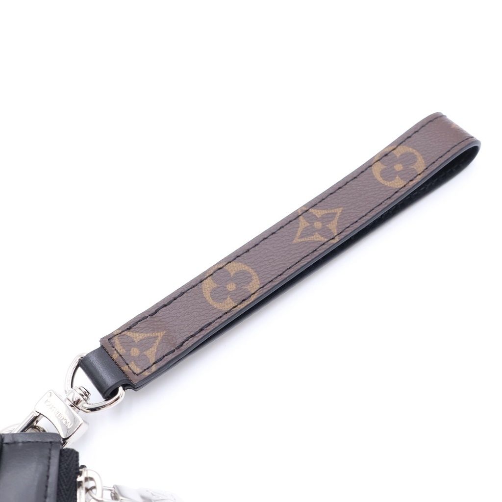Louis Vuitton Monogram Macassar Zippy Dragonne Leather Wallet Silver Brown Black — view 6