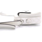 Gucci GG Supreme Cross Belt Bag White Leather Silver — view 3