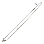 Louis Vuitton Essential LV Logo Motif Chain Necklace Silver — view 2