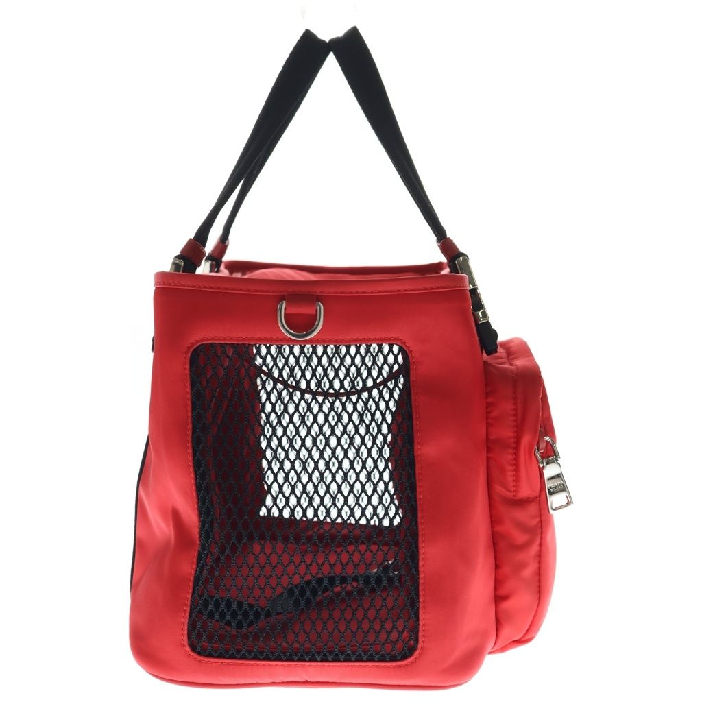 Prada Re-Nylon Pet Bag Saffiano Leather Handbag — view 3