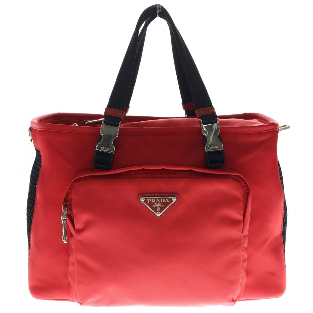 Prada Re-Nylon Pet Bag Saffiano Leather Handbag