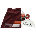 Gucci Bamboo Mini Top Handle Patent Leather Shoulder Bag Orange — view 7