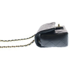 Chanel Mini Quilted 19 Lambskin Leather S Flap S Chain Shoulder Bag Black Gold — view 3