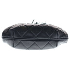 Chanel Quilted CC Logo Lambskin Leather Kiss Lock Fringe Chain Shoulder — view 4