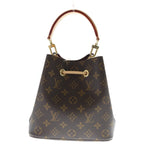 Louis Vuitton Monogram Neo Noe BB 2-Way Shoulder Bag Brown Leather Gold — view 2