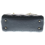 Dior My Lady Small Cannage 2-Way Shoulder Bag Black Leather Gold — view 4