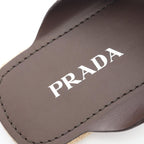 Prada Sandals Triangle Logo Criss Cross Leather — view 5