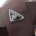 Prada Sandals Triangle Logo Criss Cross Leather — view 7